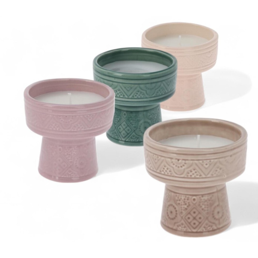 CANDELA IN PORCELLANA H8XD8 4 ASSORTITI